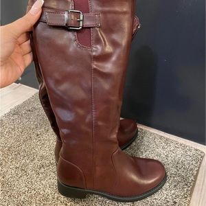 Long leather boots